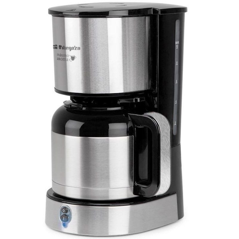 Cafetera de goteo orbegozo cg 5020/ 12 tazas/ plata