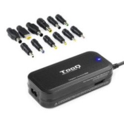 Cargador de portátil tooq tqlc-90bs02m/ 1xusb/ 90w/ manual/ 12 conectores/ voltaje 15-24v