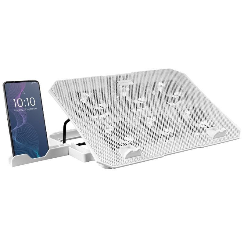 Soporte refrigerante mars gaming mnbc23 para portátiles hasta 16'/ iluminación led