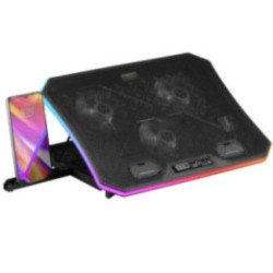 Soporte refrigerante mars gaming mnbc6 para portátiles hasta 19'/ iluminación led