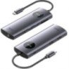 Docking usb tipo-c vention tqvhb/ 2xhdmi 4k/ 3xusb/ 1xrj45/ 1xlector de tarjetas/ 1xusb tipo-c pd/ gris