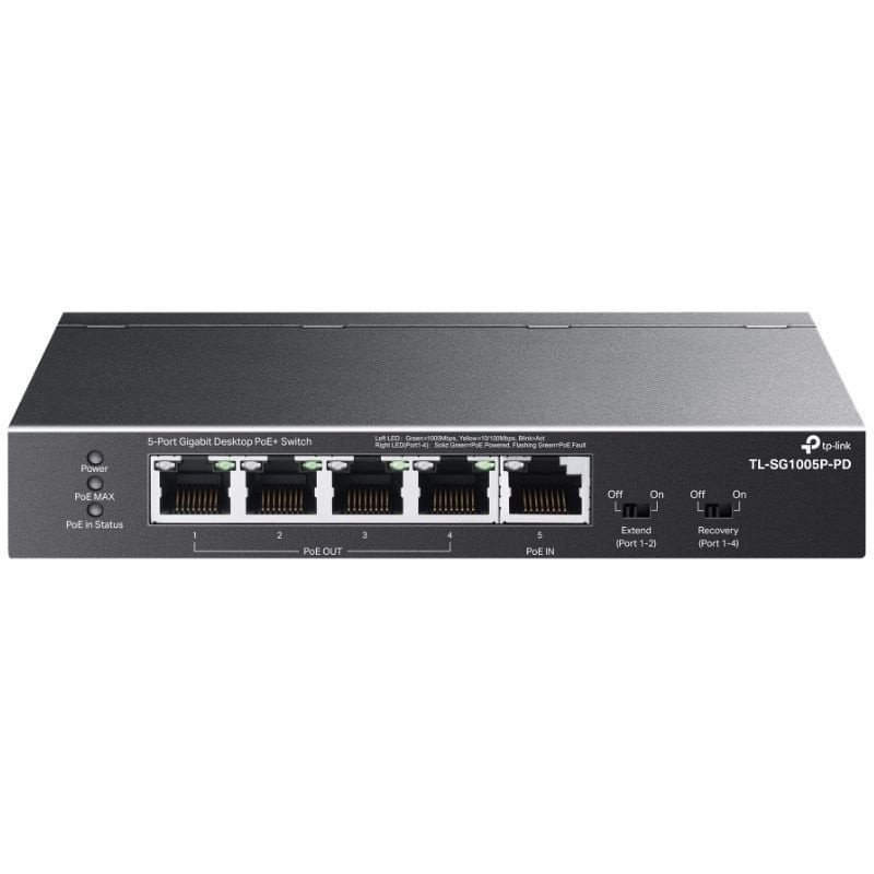 Switch tp-link tl-sg1005p-pd 5 puertos/ rj-45 1/ 2.5gbps poe