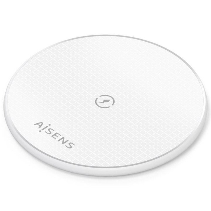 Base de carga inalámbrica aisens asch-15w1wc057-w/ 15w/ blanco
