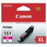 Cartucho de tinta original canon cli-551m xl alta capacidad/ magenta