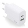 Cargador de pared aisens a110-0758/ 1xusb tipo-c/ 1xusb/ 25w
