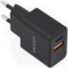 Cargador de pared gan aisens a110-1026/ 1xusb tipo-c/ 1xusb/ 20w/ negro