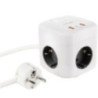 Regleta nanocable 10.37.0011/ 3 tomas de corriente/ 2 usb - 1 usb tipo-c/ cable 1.4m/ blanca
