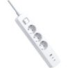 Regleta con interruptor xiaomi 20w power strip/ 3 tomas de corriente/ 1 usb/ 2 usb tipo-c/ cable 1.4m/ blanca