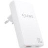 Cargador de pared gan aisens asch-65w2p076-w/ 1xusb tipo-c/ 1xusb/ 65w/ blanco