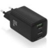 Cargador de pared gan aisens asch-65w3p042-bk/ 2xusb tipo-c/ 1xusb/ 65w
