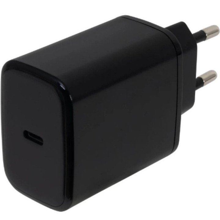 Cargador de pared gan fonestar power-c-65/ 1xusb tipo-c/ 65w/ negro