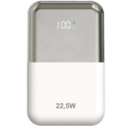 Powerbank 10000mah leotec lepow22w10ws/ 22.5w/ blanco y plata/ incluye cable usb tipo-c