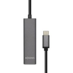 Hub usb tipo-c aisens a109-0403/ 4xusb/ gris