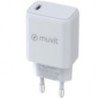 Cargador de pared muvit for change mcacc0014/ 1xusb tipo-c/ 30w