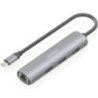 Hub usb tipo-c aisens asuc-4p038-gr/ 3xusb/ 1xrj45/ gris