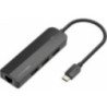Hub usb tipo-c vention tgobb/ 3xusb/ 1xrj45/ 1x micro b pd