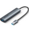 Hub usb 3.0 vention tgxhb/ 1xusb tipo-c/ 3xusb/ 1xusb tipo-c pd/ gris