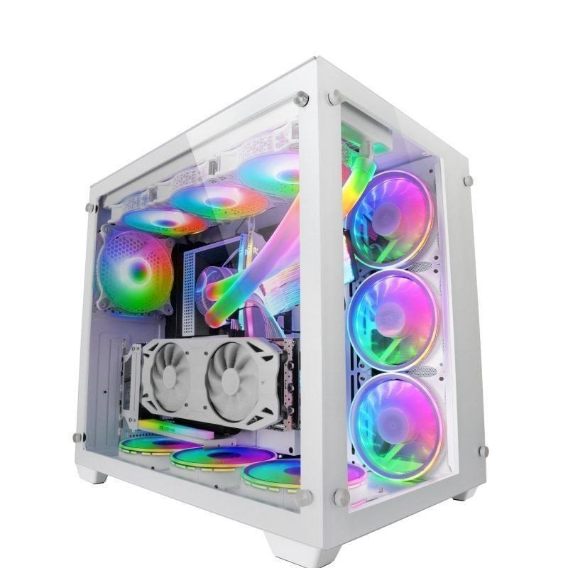 Caja gaming torre mars gaming mcv3/ blanca