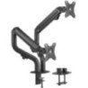 Soporte de mesa para 2 monitores aisens dt32tsr-141/ giratorio/ inclinable/ hasta 8kg