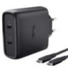 Cargador de pared gan trust maxo 65w 25525/ 2xusb tipo-c/ incluye cable usb tipo-c/ 65w