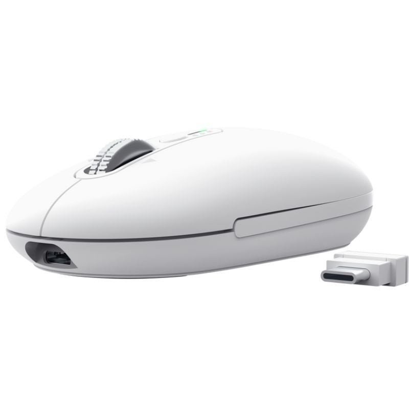 Ratón inalámbrico trust seron 26019/ batería recargable/ hasta 3200 dpi/ blanco