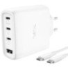 Cargador de pared gan trust maxo 65w 26068/ 3xusb tipo-c/ 1xusb/ incluye cable usb tipo-c/ 65w