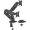 Soporte de mesa con contrapeso para 2 monitores o tv aisens dt32tsr-221/giratorio/ inclinable/ hasta 9kg