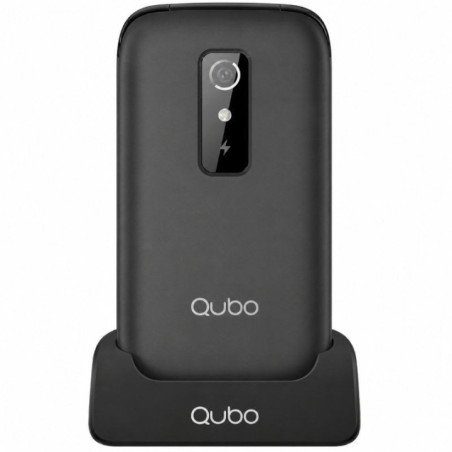 Teléfono móvil qubo p-220bkc 4g para personas mayores/ negro
