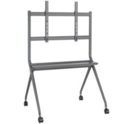 Soporte de suelo con ruedas aisens ft86fe-143 para tv o pantalla interactiva 50'-86'/ hasta 120kg