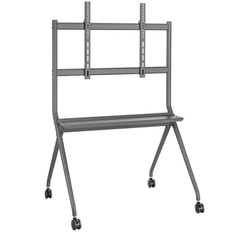 Soporte de suelo con ruedas aisens ft86fe-143 para tv o pantalla interactiva 50'-86'/ hasta 120kg