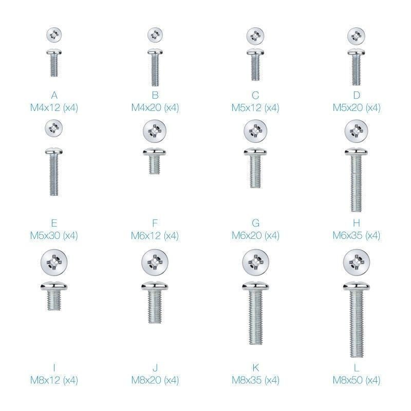 Kit de montaje universal tooq ssk4820 para pantallas con tornillería