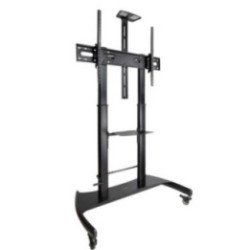 Soporte de suelo con ruedas inclinable/ nivelable tooq fs20404hm-b para tv de 60-100'/ hasta 100kg