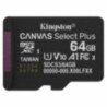Tarjeta de memoria kingston canvas select plus 64gb microsd xc/ clase 10/ 100mbs