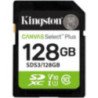 Tarjeta de memoria kingston canvas select plus 128gb sd xc/ clase 10/ 150mbs