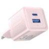 Cargador de pared gan vention feqp0-eu/ 1xusb tipo-c/ 1xusb/ 30w