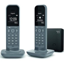 Teléfono inalámbrico gigaset cl390/ pack duo/ gris