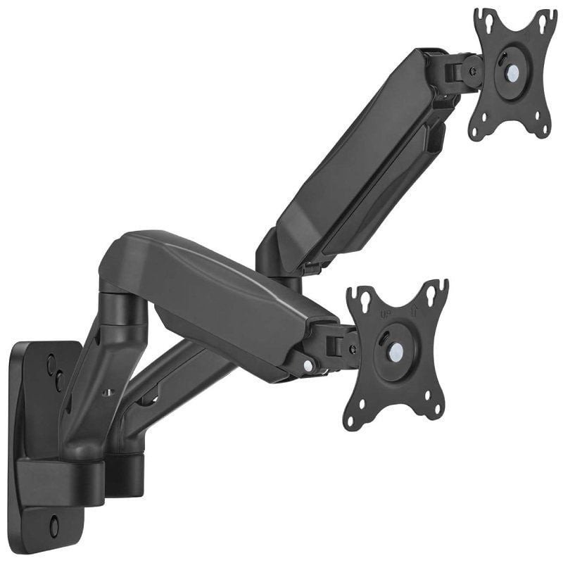 Soporte de pared para 2 monitores o tv aisens wt32tsr-225/ giratorio/ inclinable/ hasta 9kg