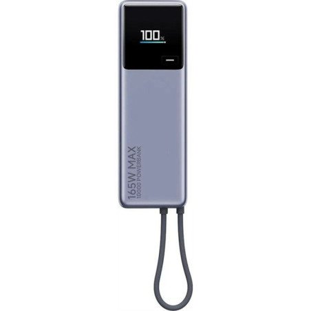 Powerbank 10000mah xiaomi power bank 10000 integrated cable/ 165w/ gris