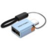 Adaptador otg usb 3.1 vention cubh0/ usb tipo-c macho - usb hembra/ azul
