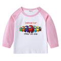 Children's T-shirt with round neck cartoon long sleeves