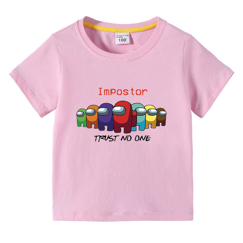 Children's summer short sleeved T-shirt