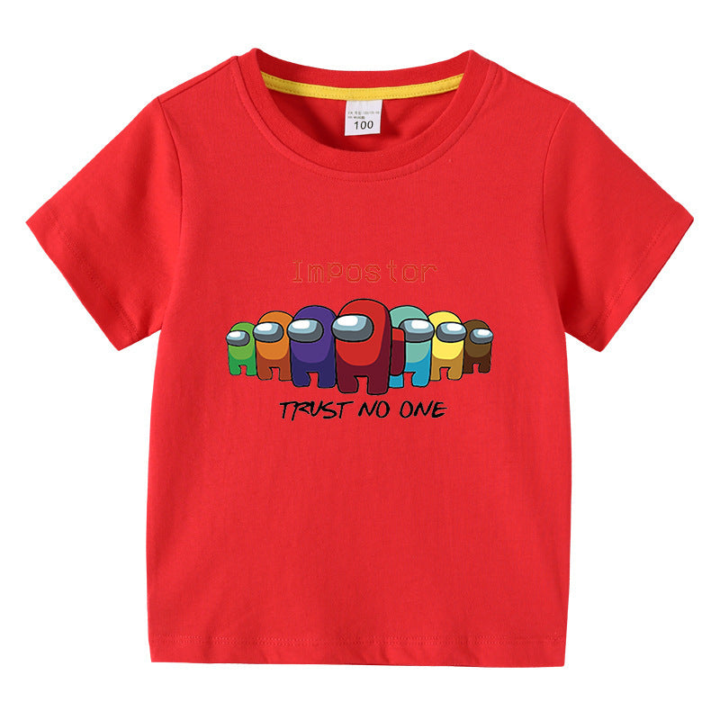 Children's summer short sleeved T-shirt