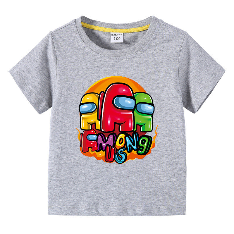 Children's summer short sleeved T-shirt