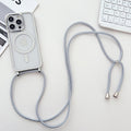 Applicable iPhone 16 Electroplated Lanyard Phone Case 15 Pro Transparent Magnetic Apple 17 Crossbody Shockproof Protective Cover
