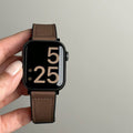 Compatible with Apple Watch 5/6/7/8/9 Ultra Magnetic Buckle Crazy Horse Texture Silicone Skin Strap