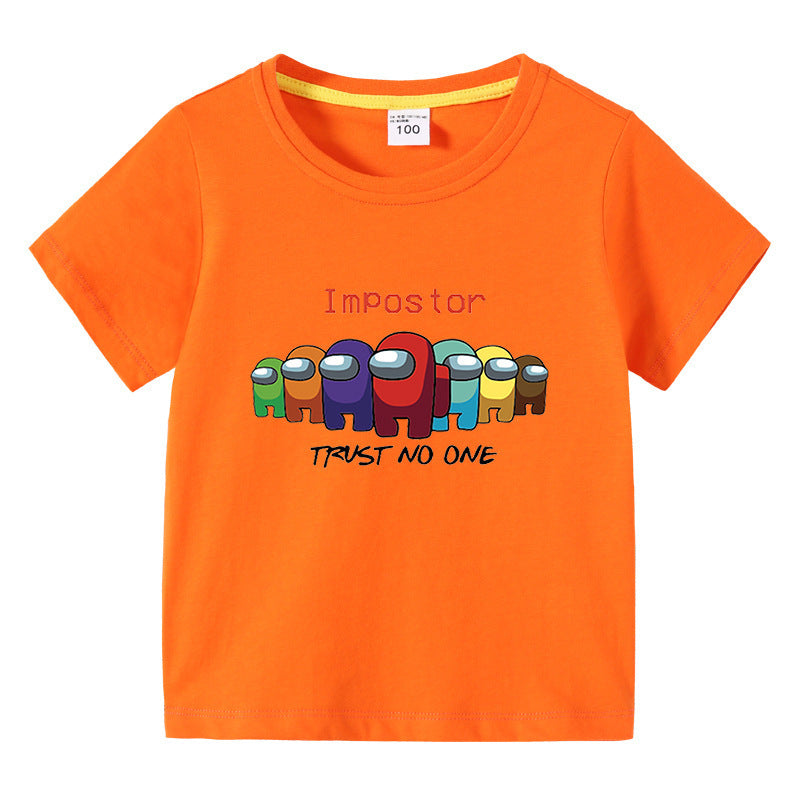Children's summer short sleeved T-shirt