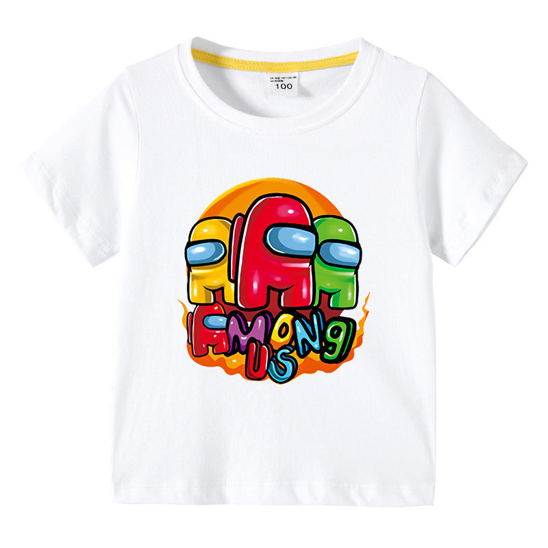 Children's summer short sleeved T-shirt