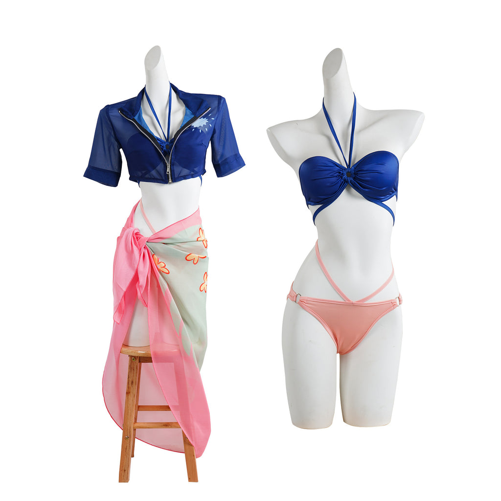 Robin Cosplay Costume Two Years Later Nico Robin Swimsuit Set Cosplay Clothing