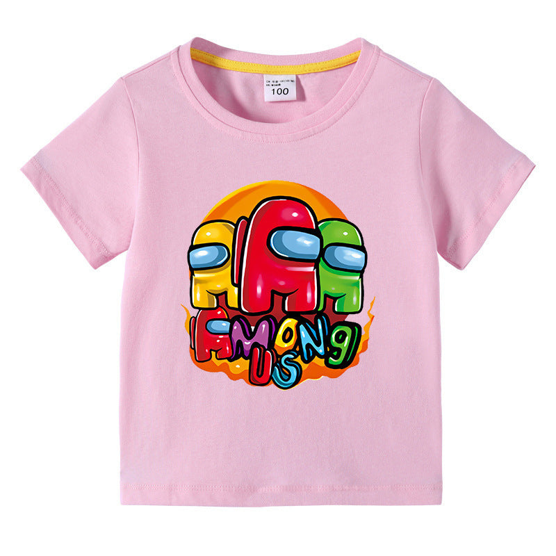 Children's summer short sleeved T-shirt