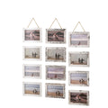 Vintage Modern Minimalist Rope Frame 6-Inch Triple Hanging Photo Wall Wooden Picture Frame Empty Handmade